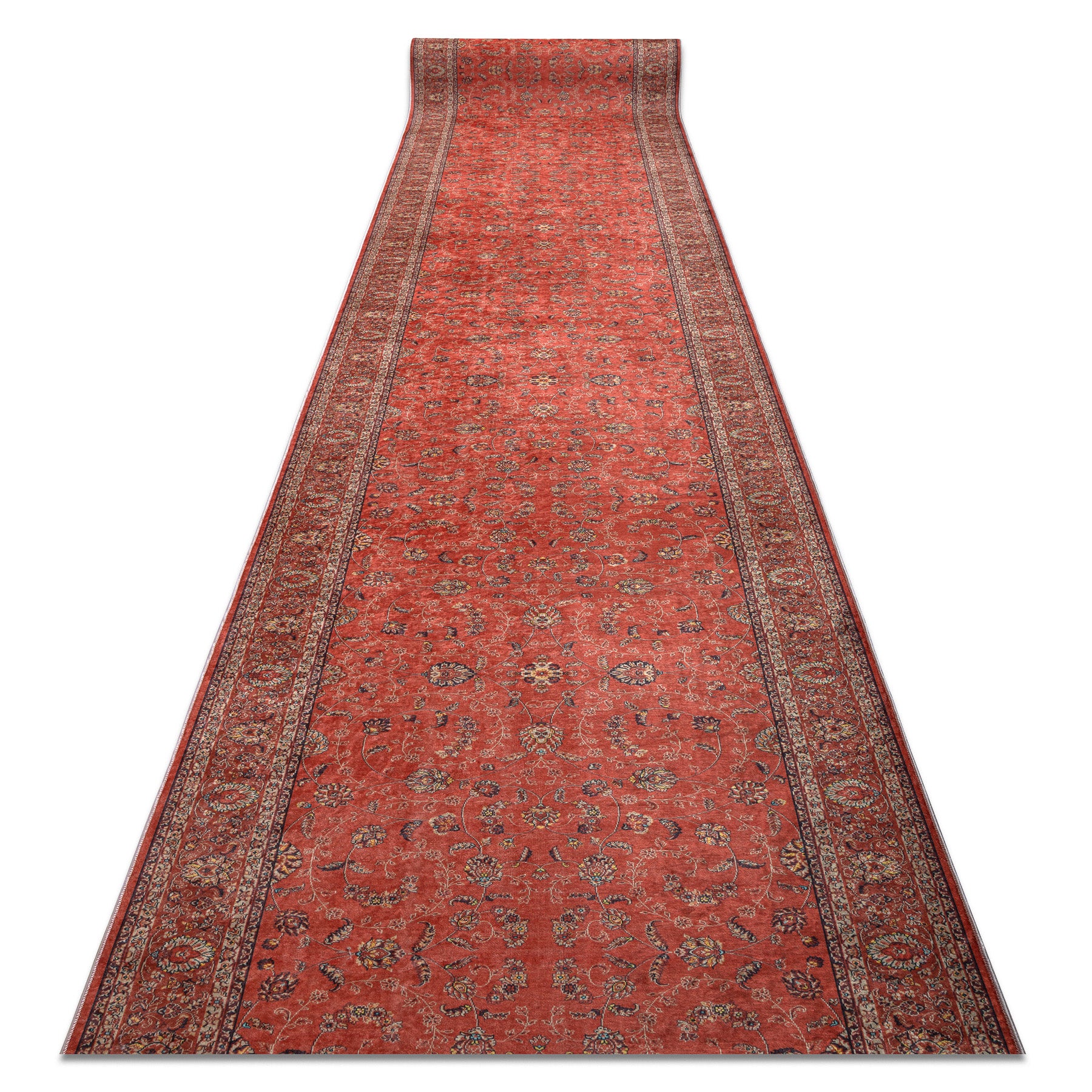 CHODNIK podgumowany DO PRANIA LOTUS TRADITION 58160 Klasyczny, ornament czerwony 120cm 120x560 cm
