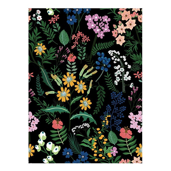 Ciemna tapeta roślinna, czarna tapeta roślinna do odklejania i przyklejania 5M * 44CM
