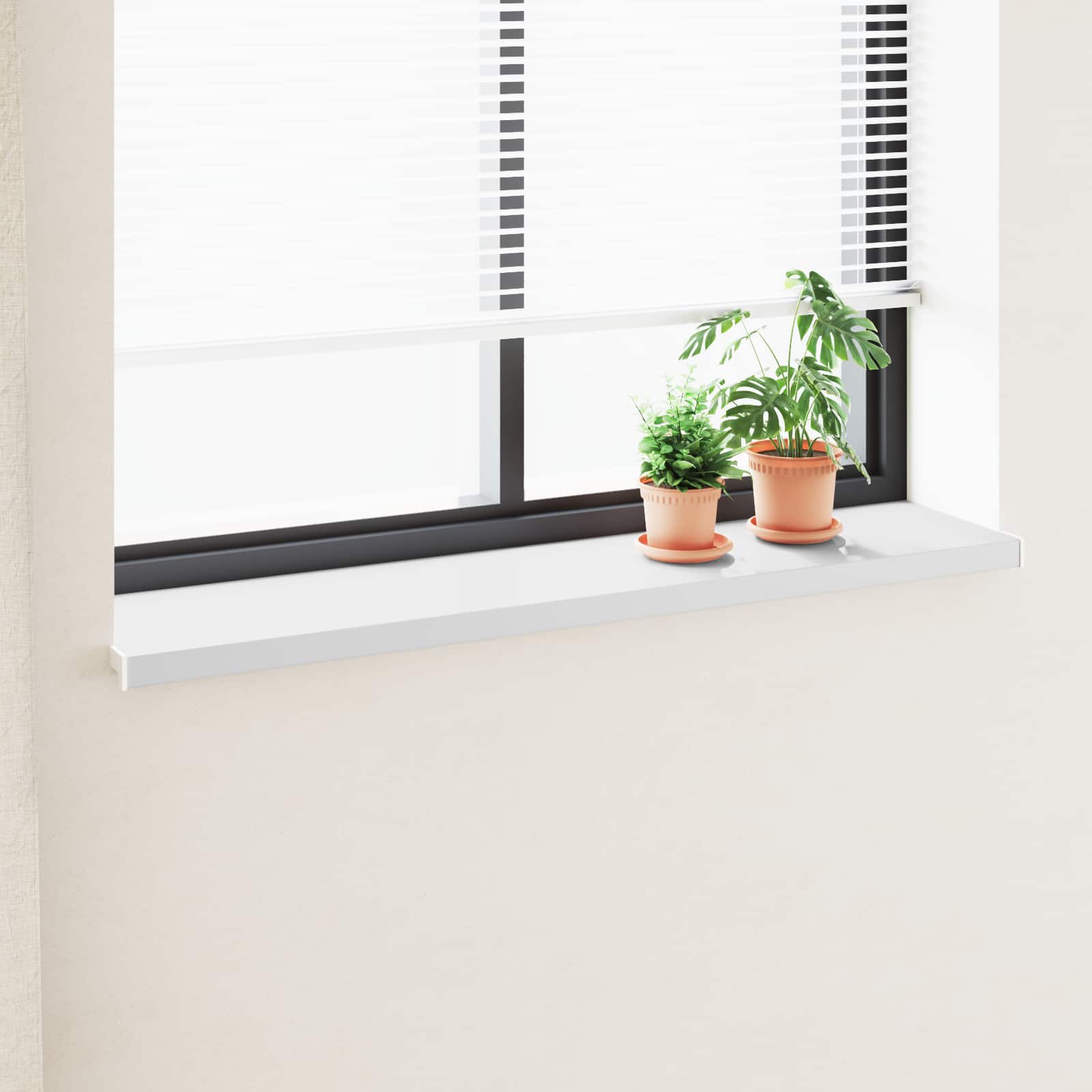 Parapet okienny Biały 140 x 30 x 4,5 cm PVC vidaXL
