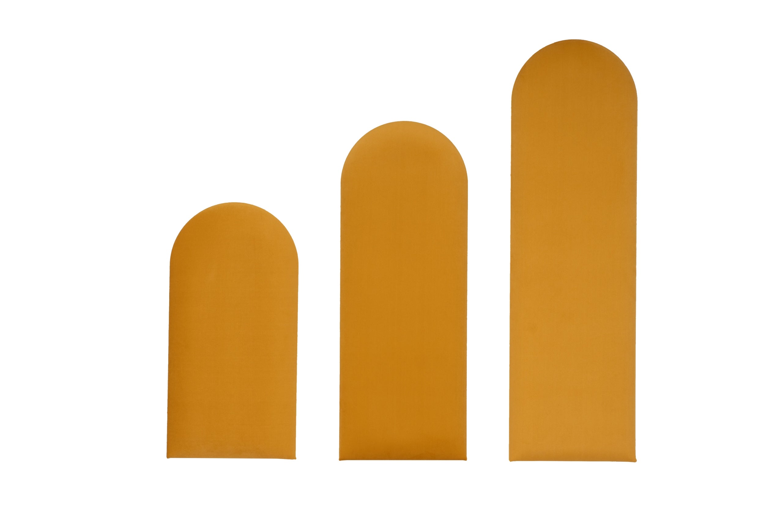 Panel Tapicerowany Płotek Komvortowy 120x30 cm Żółte Smart Velvet Ścienny