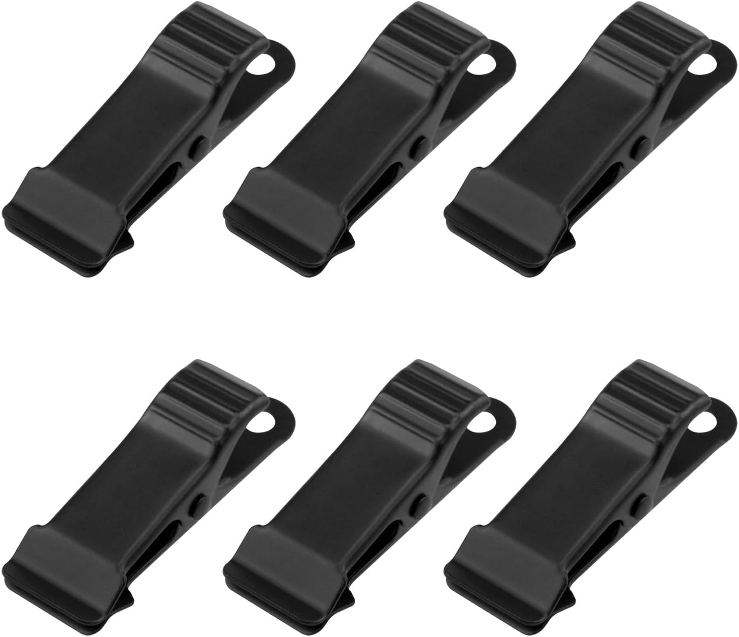 Zestaw 6 mini czarnych metalowych zacisków krokodylkowych sprężynowych do rękodzieła, zasłon, malarstwa olejnego itp. (40 x 13 mm)