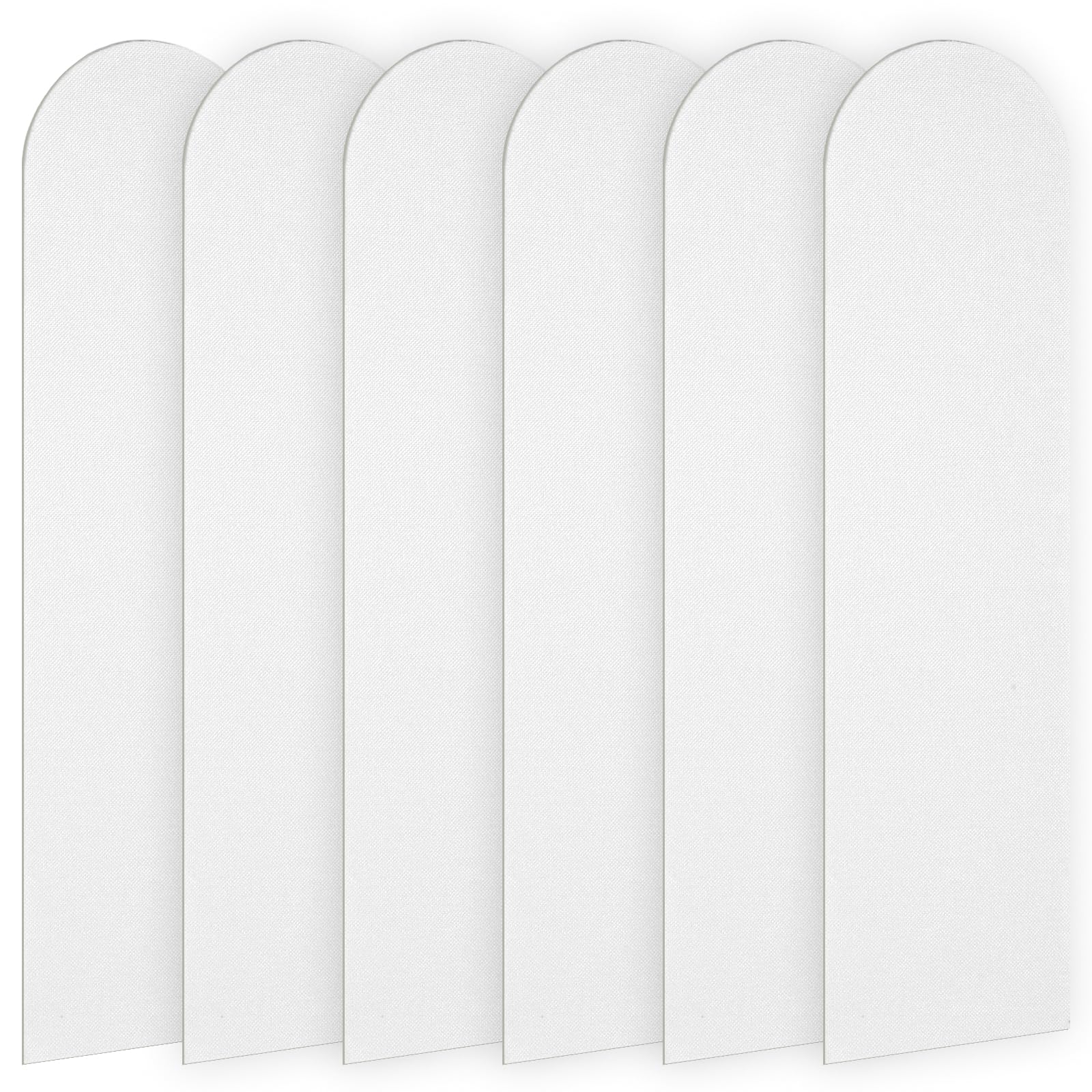 Dekoracyjna naklejka ścienna 3D (6 sztuk), samoprzylepna mata ścienna antywstrząsowa, panel ścienny 3D do sypialni i pokoju dziecięcego, biały60*20cm
