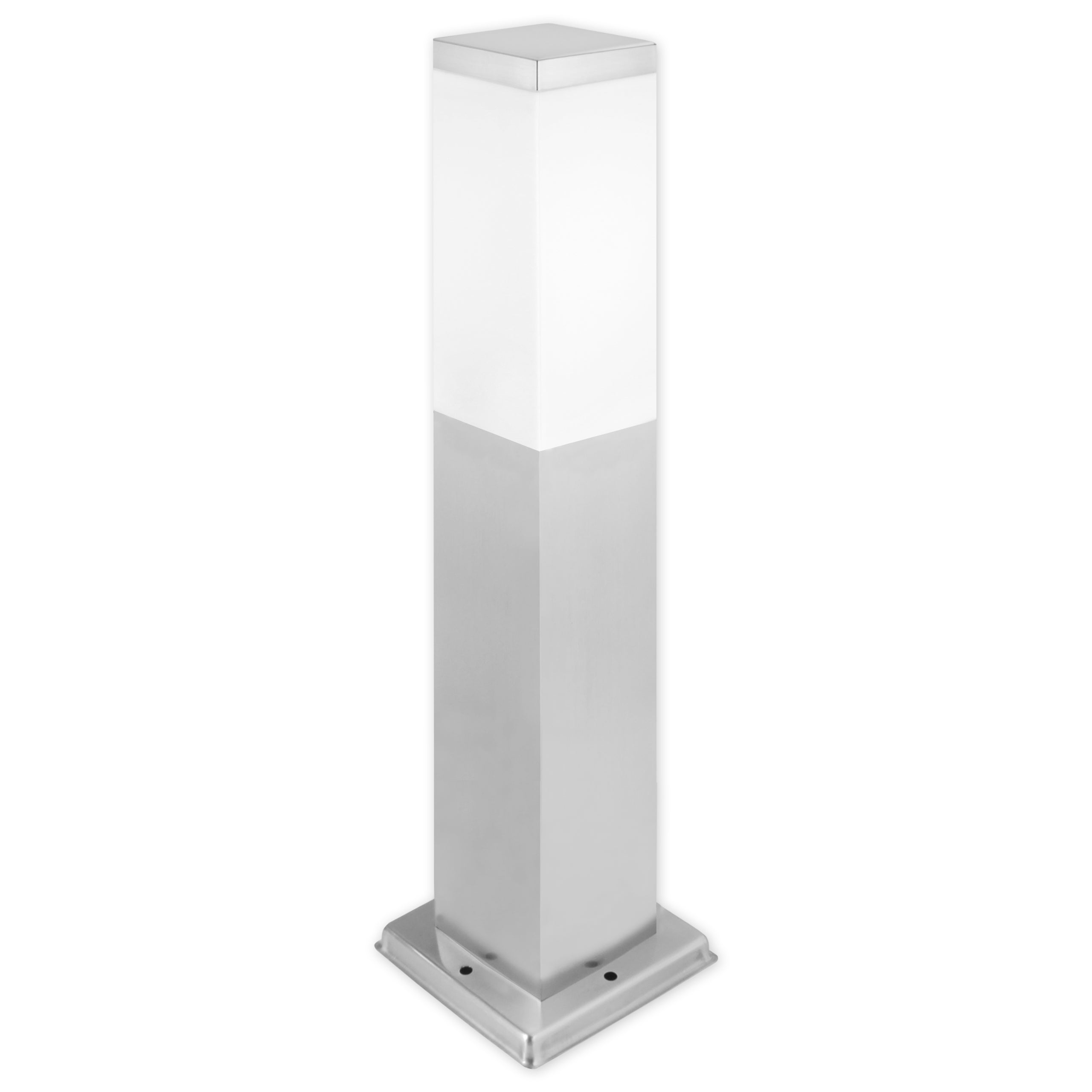 Lampa ogrodowa E27 LED Havana 45cm IP44 słupek stojąca srebrna MasterLED