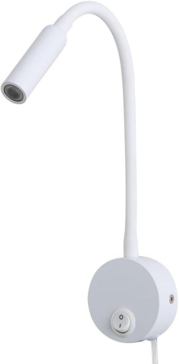 (1 sztuka) Lampa ścienna z ciepłym, białym światłem do czytania o mocy 3 W i temperaturze barwowej 3000 K, zawiera przewód zasilający, wygodna do czyt