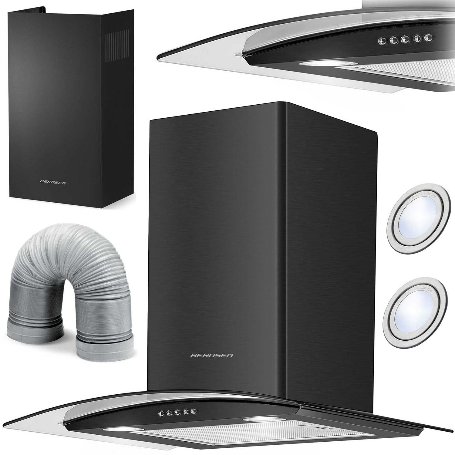 Okap kuchenny Berdsen BT-201 LED kominowy 60cm