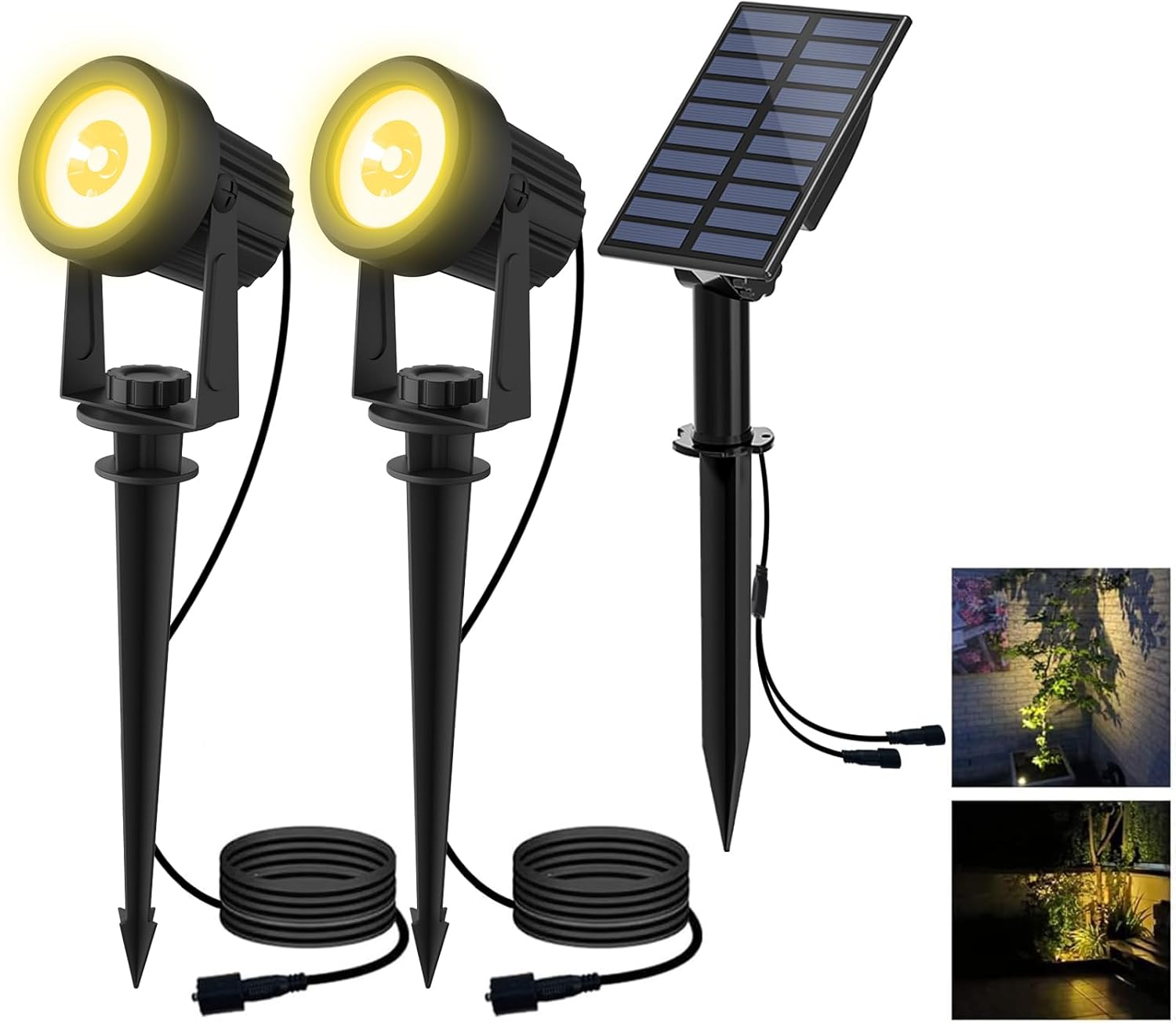 Solarna lampa ogrodowa Solarny reflektor zewnętrzny Solarny reflektor zewnętrzny z wodoodpornym IP65 do drzew, ogrodów, ścieżek, trawników