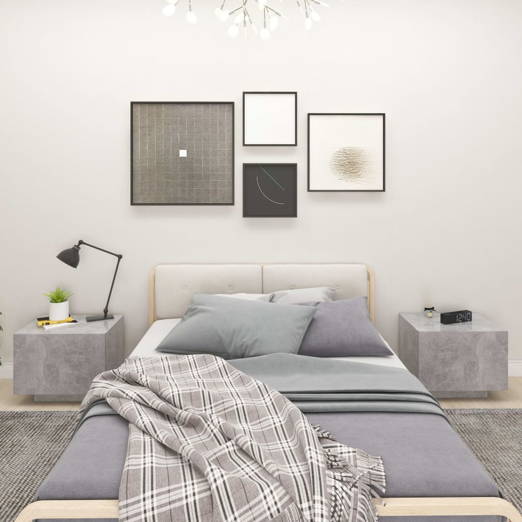 vidaXL Szafka nocna, szarość betonu, 100x35x40 cm, płyta wiórowa