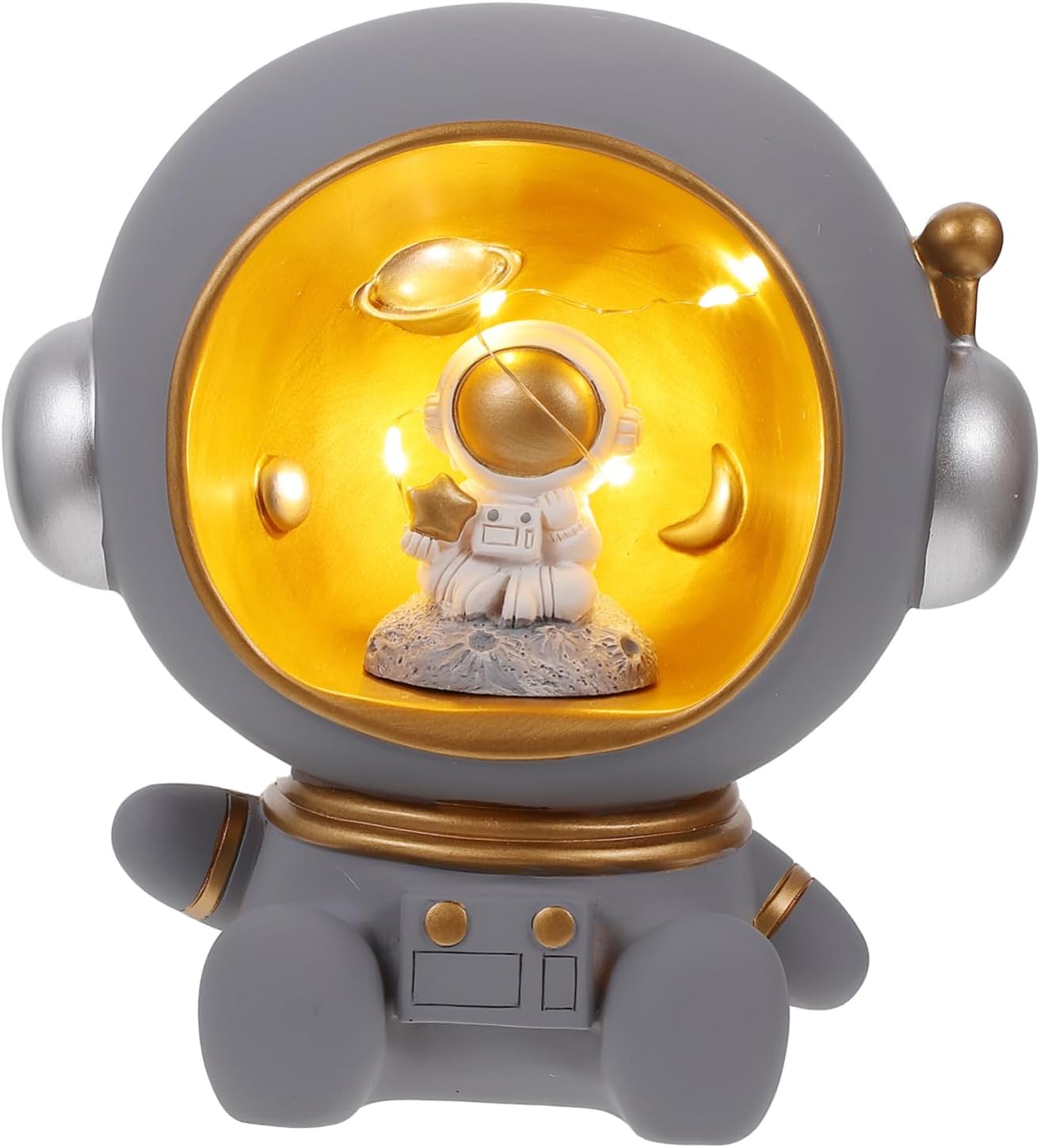 1 Żywiczna lampka nocna w kształcie astronauty, energooszczędna lampa biurkowa, oryginalna dekoracja sypialni.
