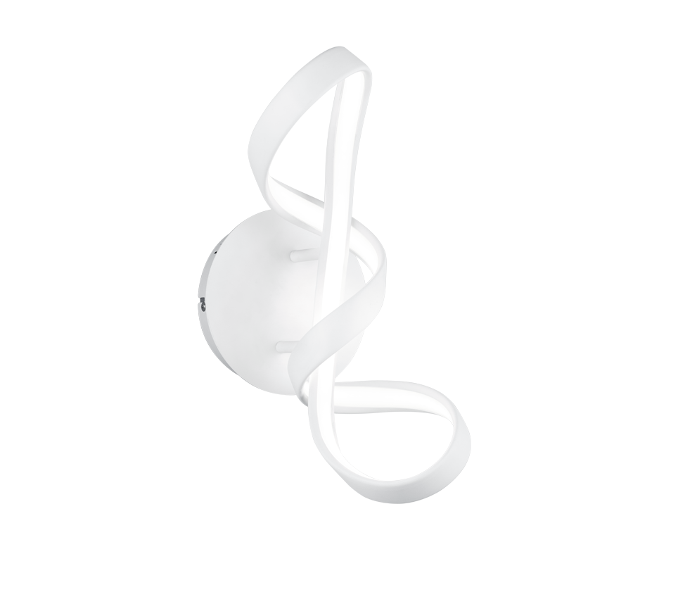 Reality, Applique, Puno incl. 1 x LED,SMD,8,0 Watt,3000K,800 Lm. Plastica, Bianco, Finitura: Plastica, nero opaco L:15,0cm, A:15,0cm, P:10,0cm Montagg