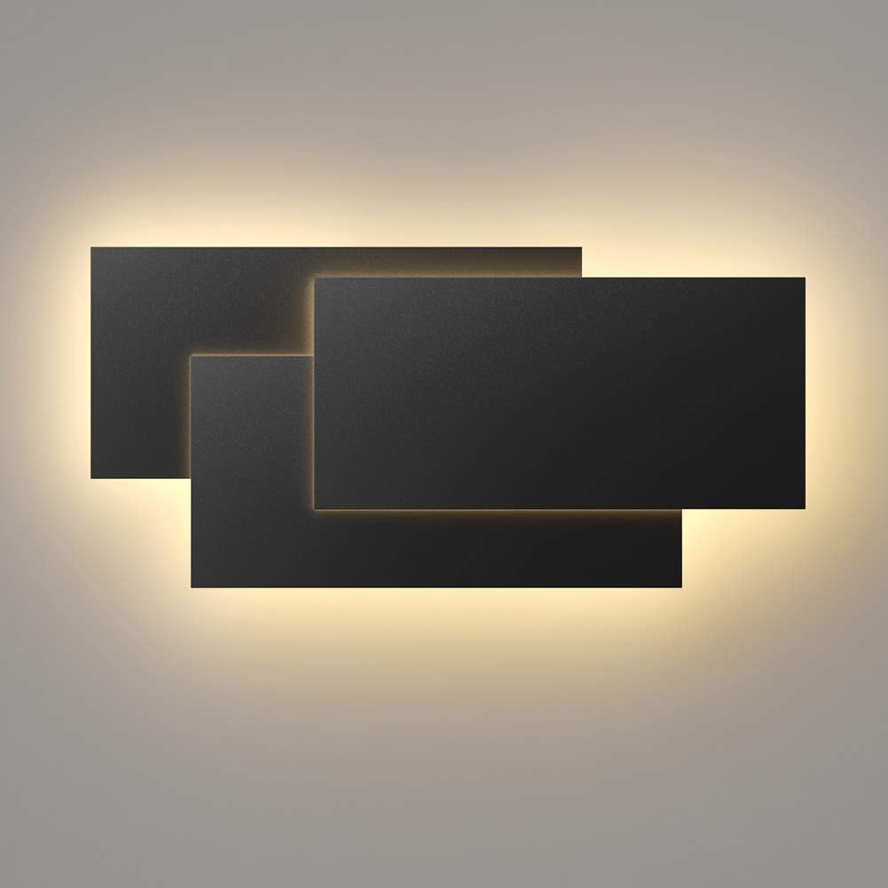 Kinkiet LED do wnętrz 36W 40CM Nowoczesny kinkiet do sypialni, domu, korytarza, salonu Ciepła biel 3000K (Czarny)