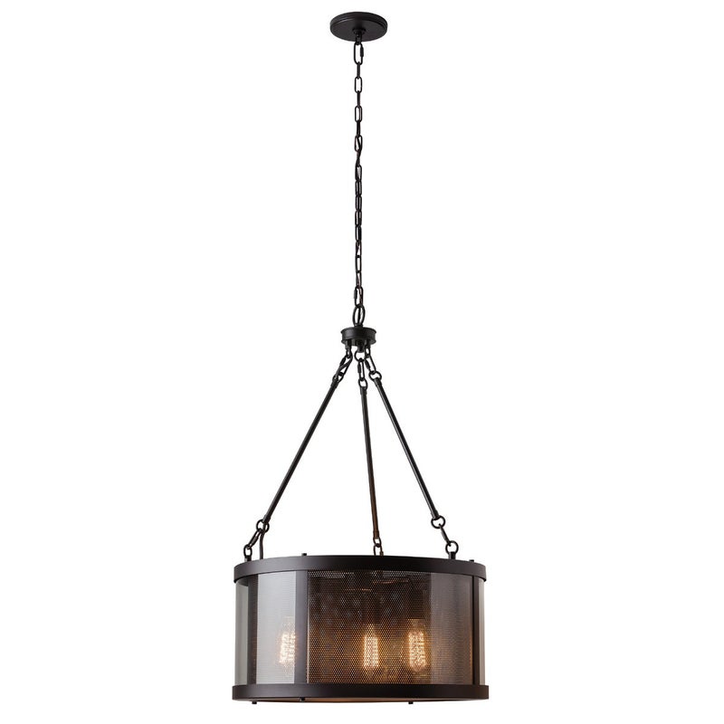 Lampa wisząca olejowany brąz Bluffton 3xE27 100W Feiss