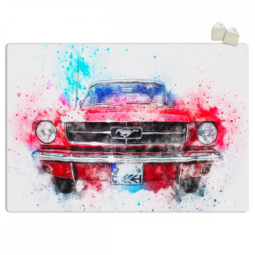 FORD MUSTANG - PLAKAT Forex z ekspandowanego PVC o grubości 3 mm - 100x70 cm