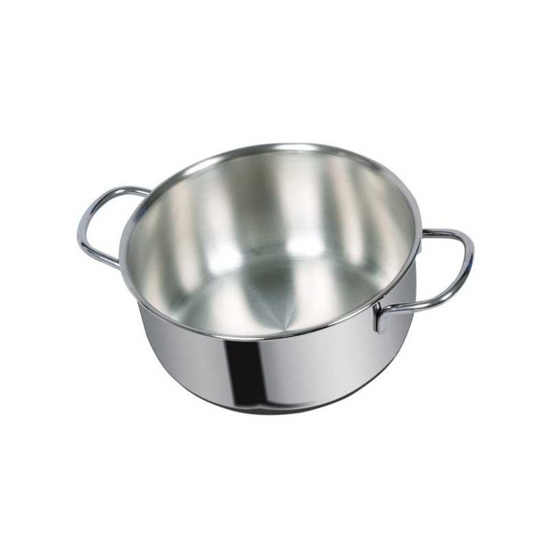 Rondel z dwoma uchwytami, stal nierdzewna, kolor srebrny, 22 cm, marka Metalsomma
