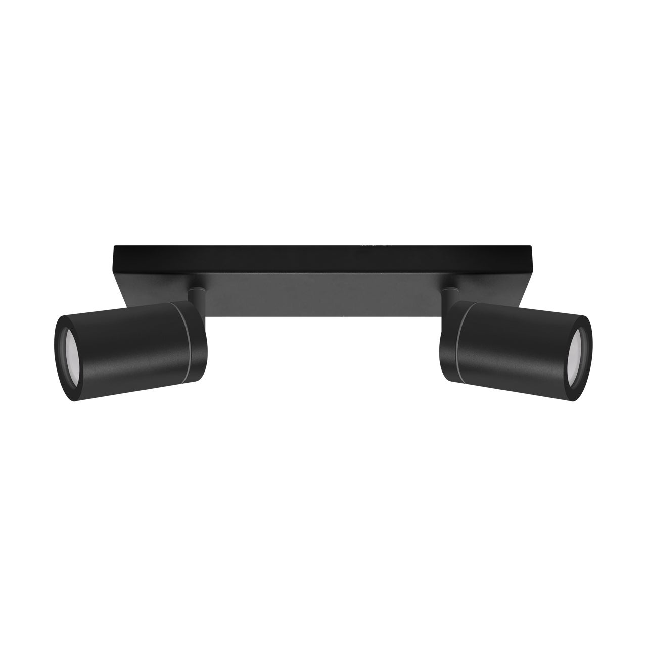 Lampa ścienno-sufitowa łazienkowa czarna cylindryczne reflektorki 2xGU10 20W TENOR Struhm