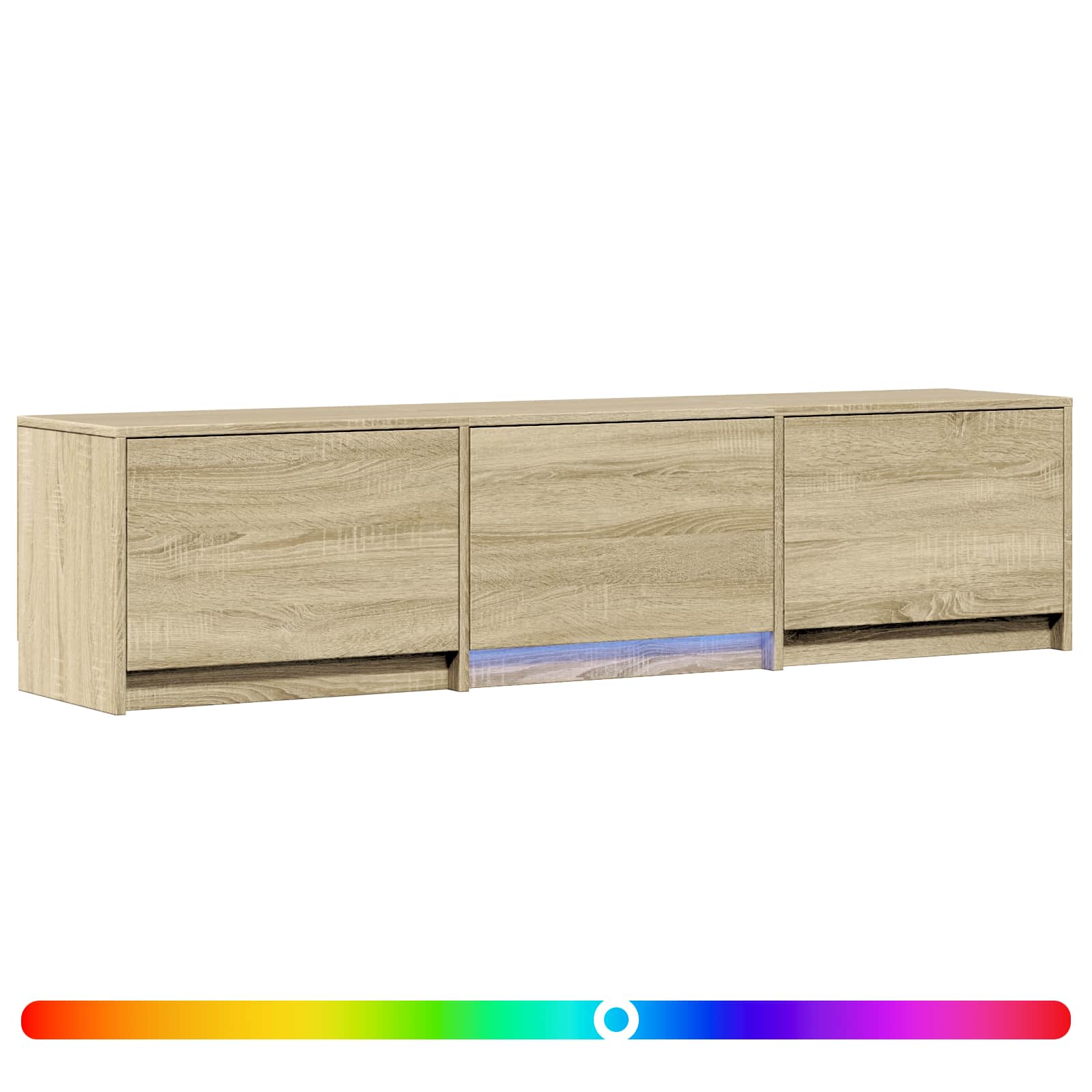 Szafka RTV z LED 165 x 34 x 40 cm Dąb Sonoma