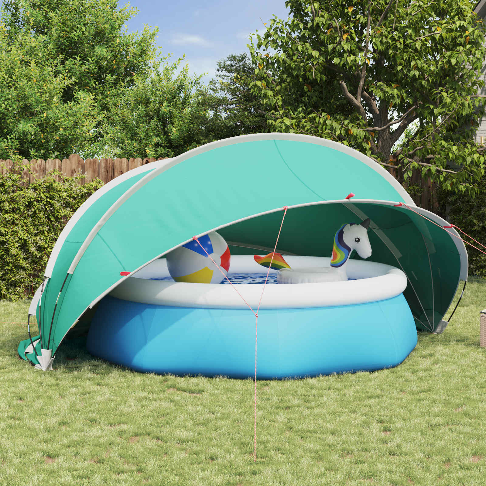 Kopuła basenowa 472 x 460 x 229 cm Poliester 185T z powłoką PU vidaXL