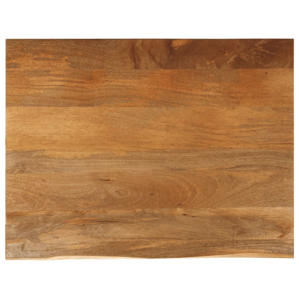 Blat Drewniany z Mango 100x80 cm z Naturalną Krawędzią w Kolorze Dębu