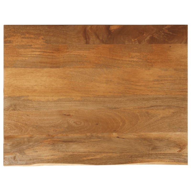 Blat Drewniany z Mango 100x80 cm z Naturalną Krawędzią w Kolorze Dębu