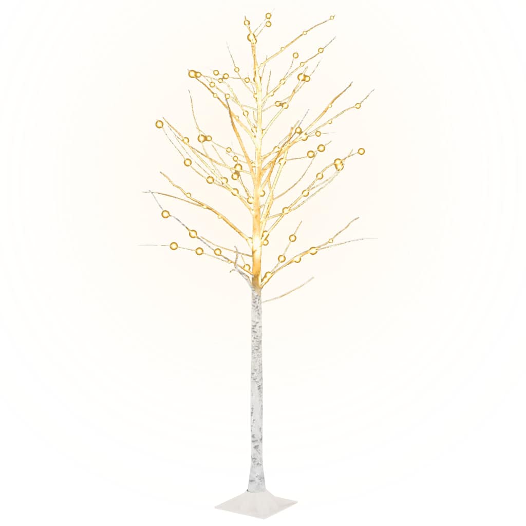 Drzewko LED Brzoza Ciepła Biel 220 cm 128 LED Dekoracja Świąteczna