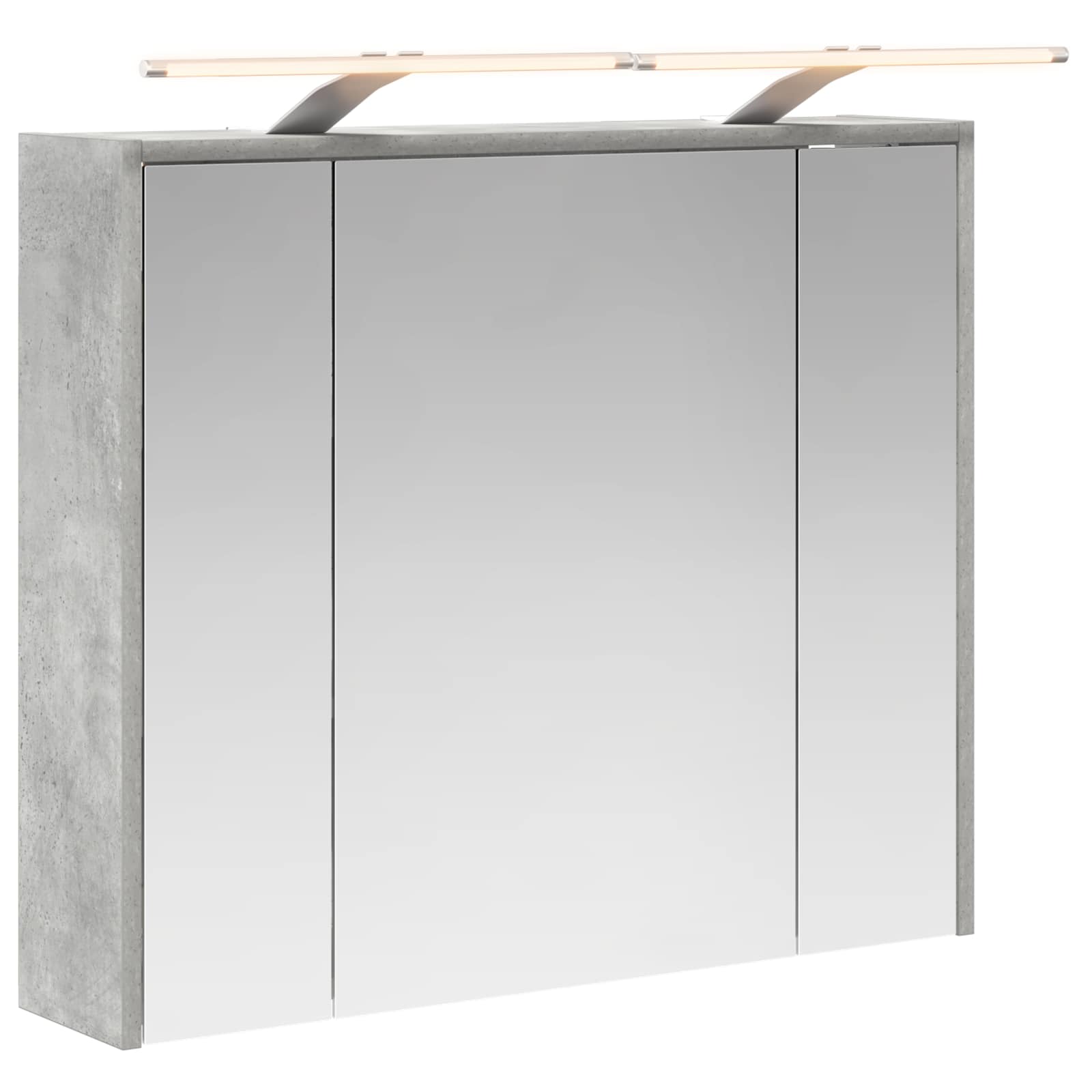 Szafka z lustrem do łazienki Betonowy szary 73,5 x 16 x 62,5 cm
