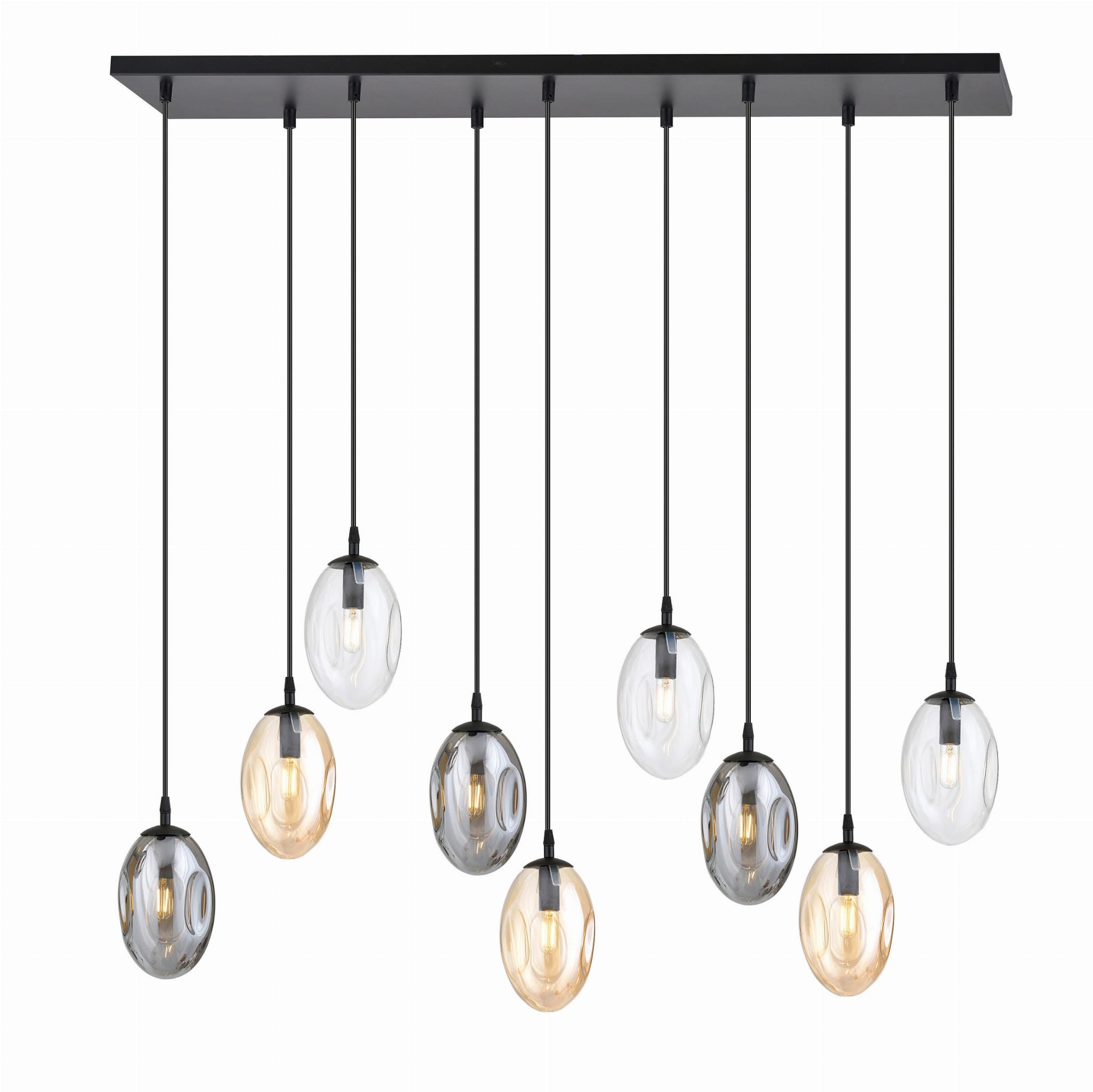 Żyrandol Emibig 9xE14 10W ASTRAL 9 wielokolorowe klosze 1268/9M1