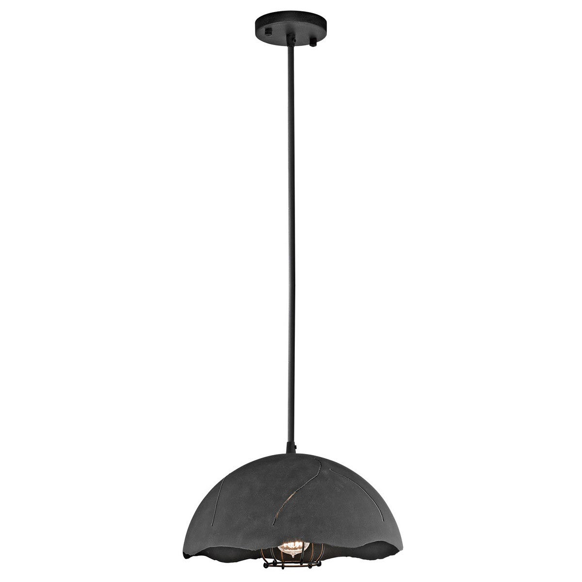Lampa wisząca postarzany cynk Fracture 1xE27 100W Kichler