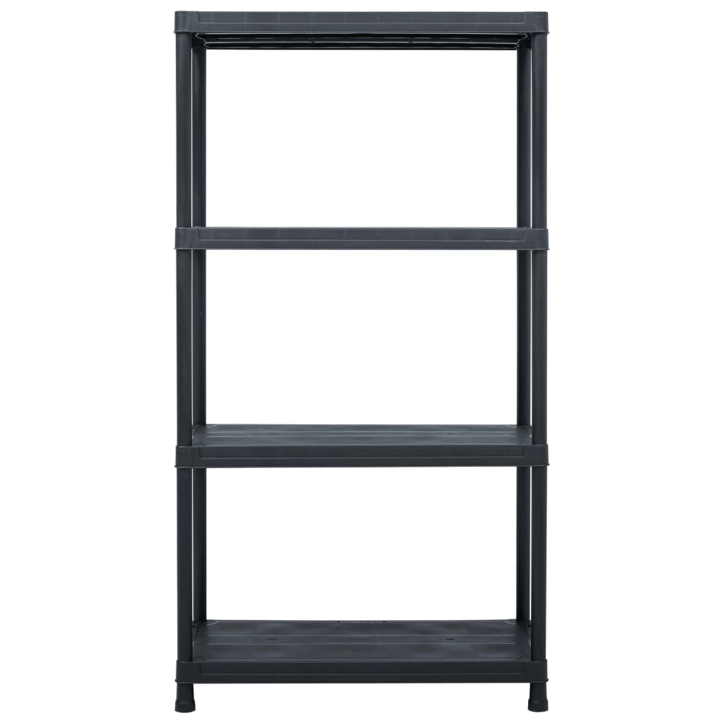 Regał magazynowy, czarny, 100 kg, 60x30x138 cm, plastikowy vidaXL