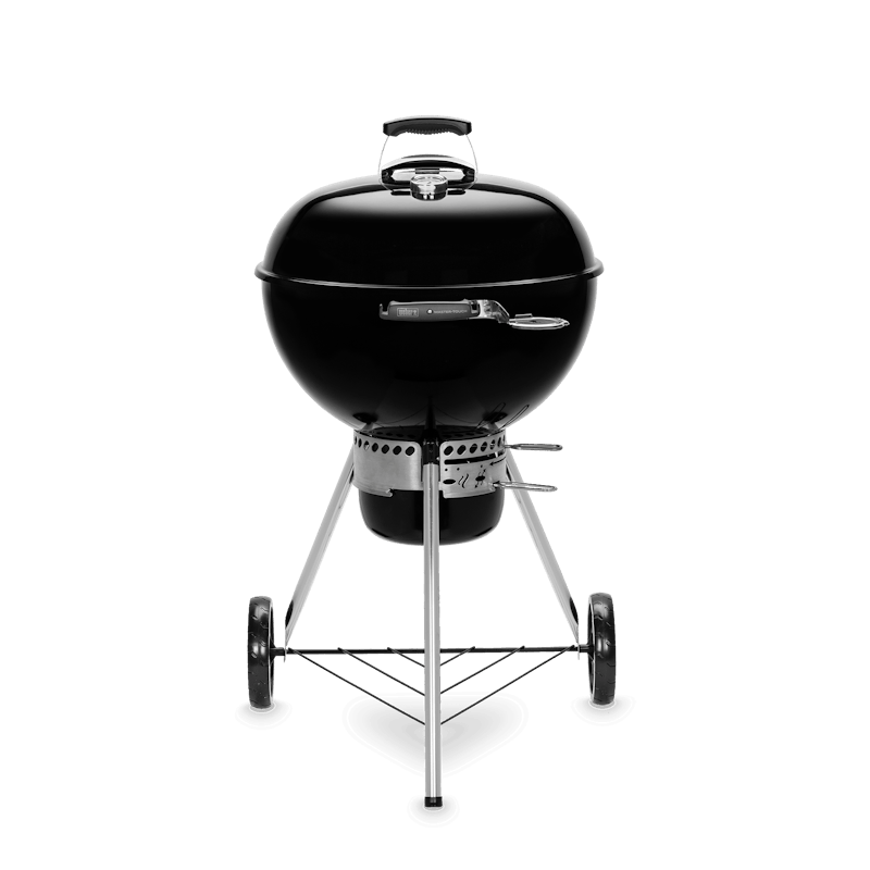 Grill węglowy, Ø57 cm, stal i aluminium, czarny