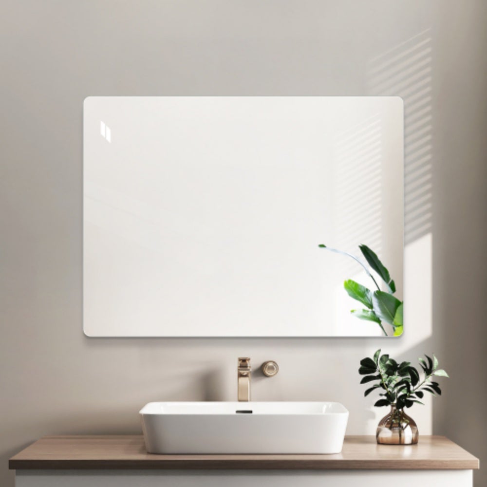 Lustro ścienne bez ramy 100×75 cm – Lustro łazienkowe HD bez miedzi