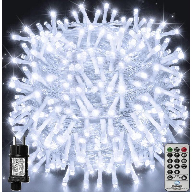 Lampki LED 100m 1000LED, wodoodporne lampki choinkowe IP44 z pilotem i timerem, 8 trybów, dekoracja świąteczna na Boże Narodzenie