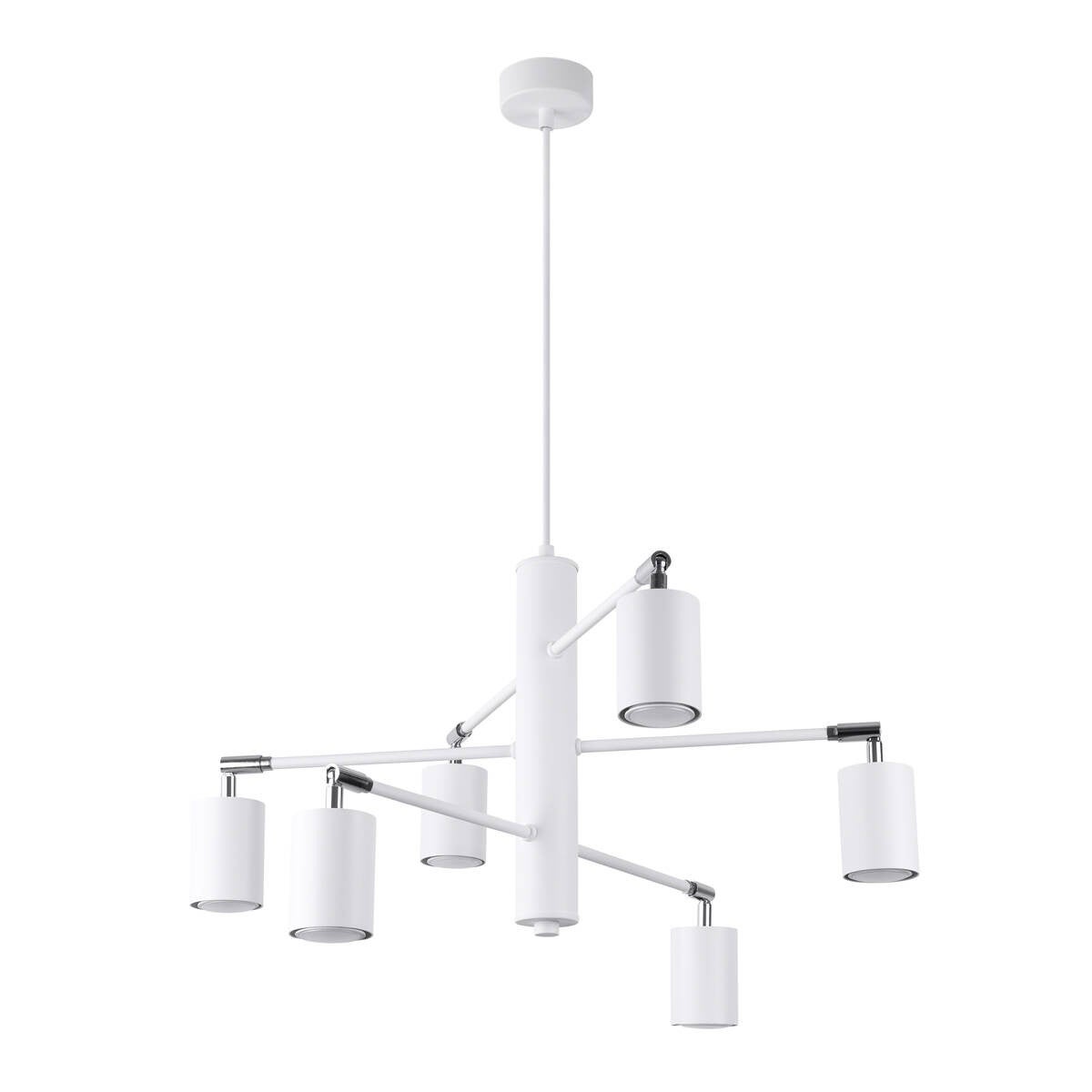 Suspension Acier Blanc GU10 6 Lemmi