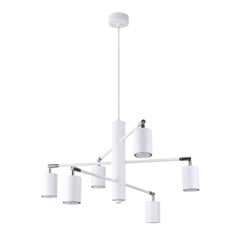 Suspension Acier Blanc GU10 6 Lemmi