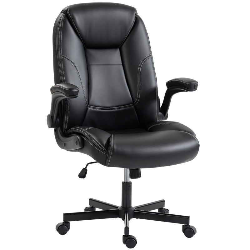 Ergonomiczny fotel biurowy z regulowanymi podłokietnikami, regulacją wysokości i funkcją pochylenia, czarny