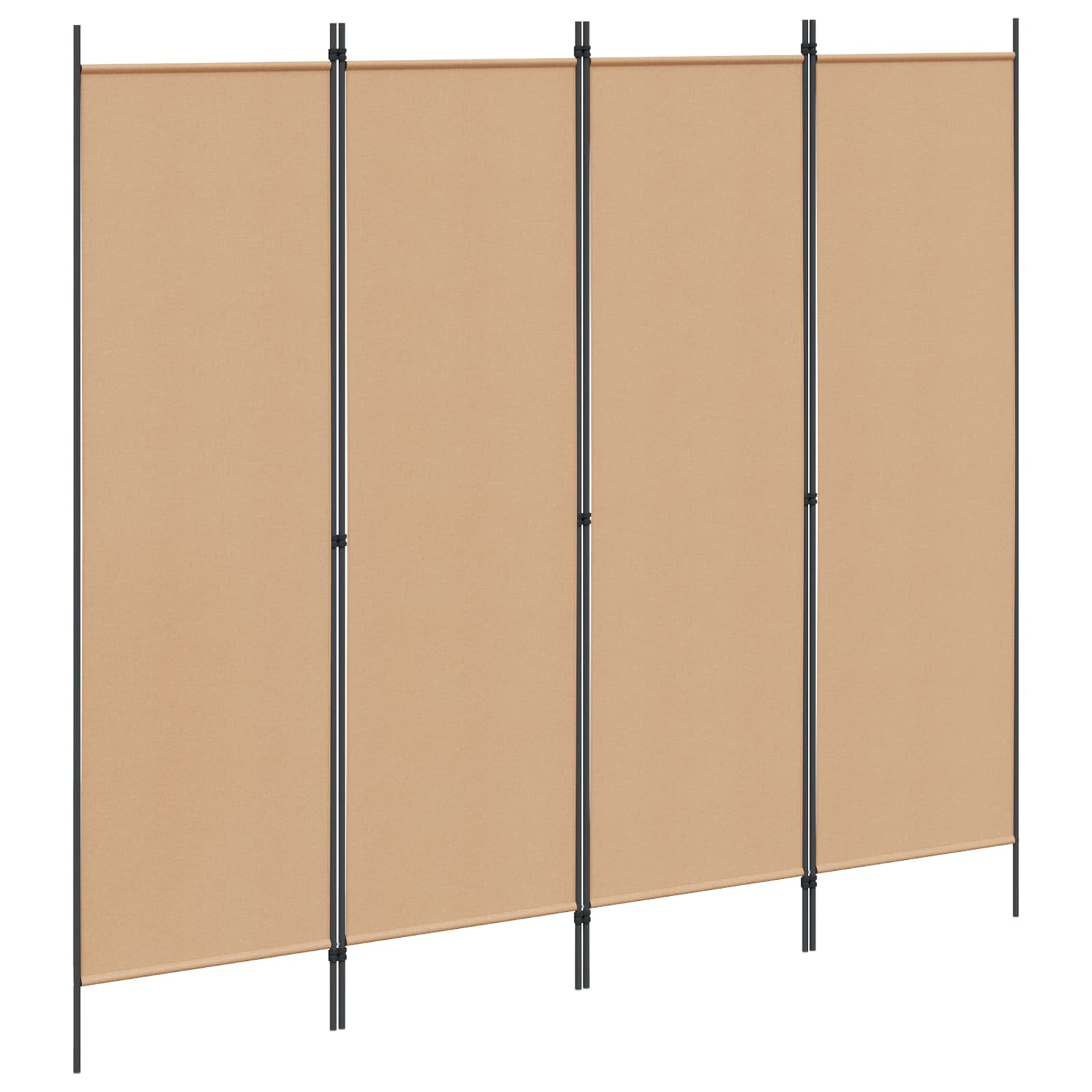 4-panelowy parawan Beżowy 200 x 180 cm tkanina vidaXL