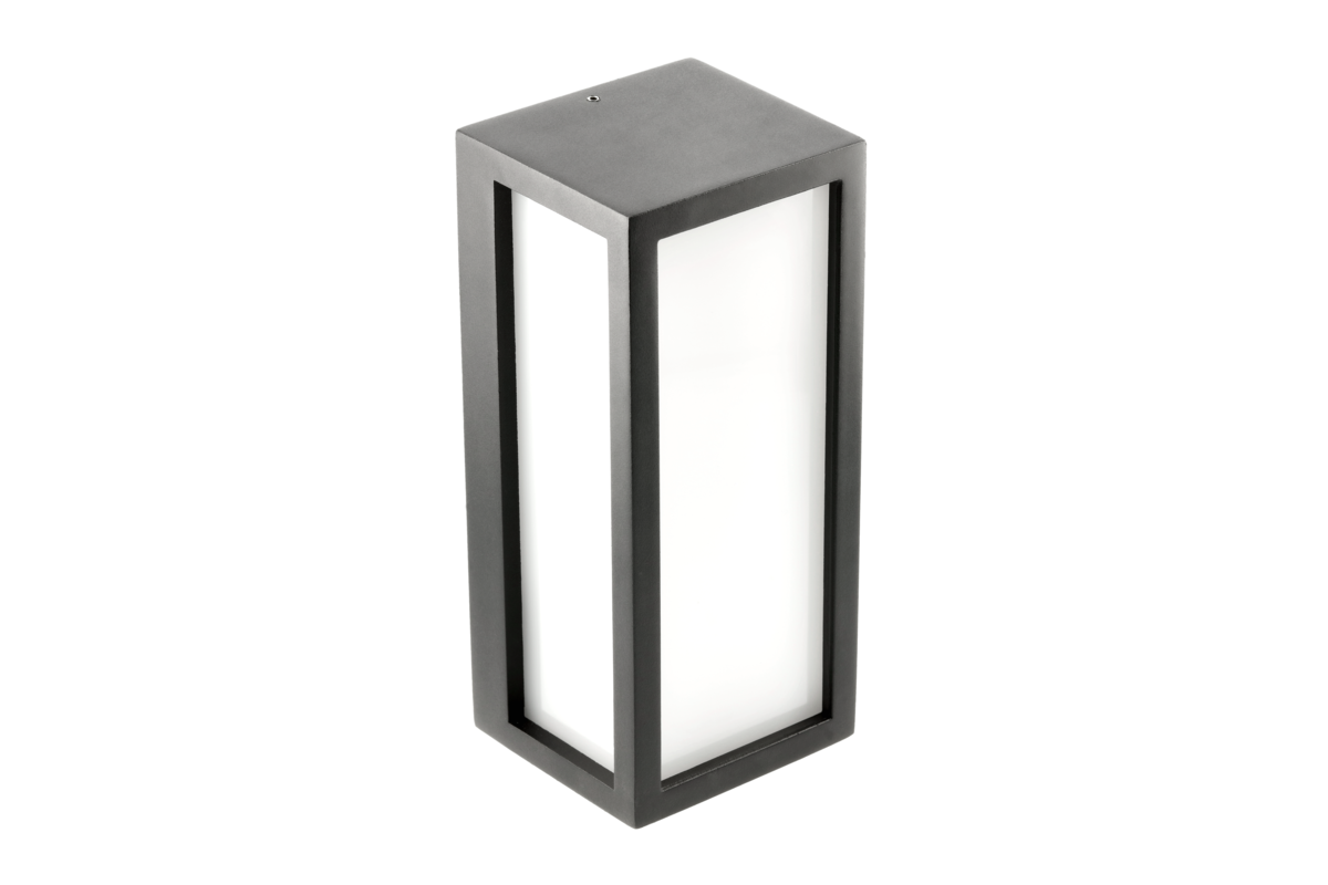 Kinkiet zewnętrzny elewacyjny VASTI, E27 max 12W, IP54, czarny, na elewację i do ogrodu – GTV LIGHTING