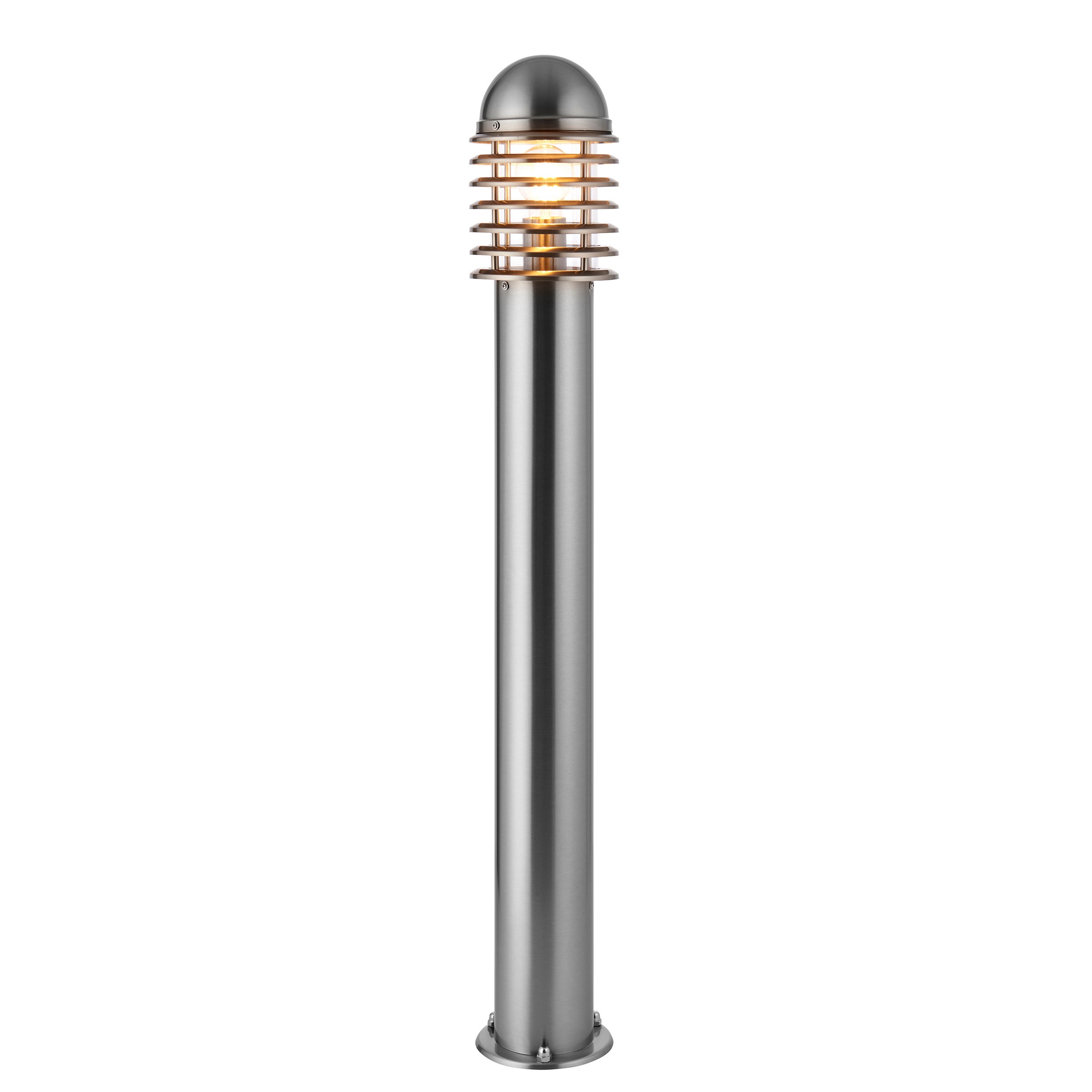 Lampa ogrodowa stojąca portowy LOUVRE srebrna 1xE27x60W metal wym:100x15x15cm IP44 Endon