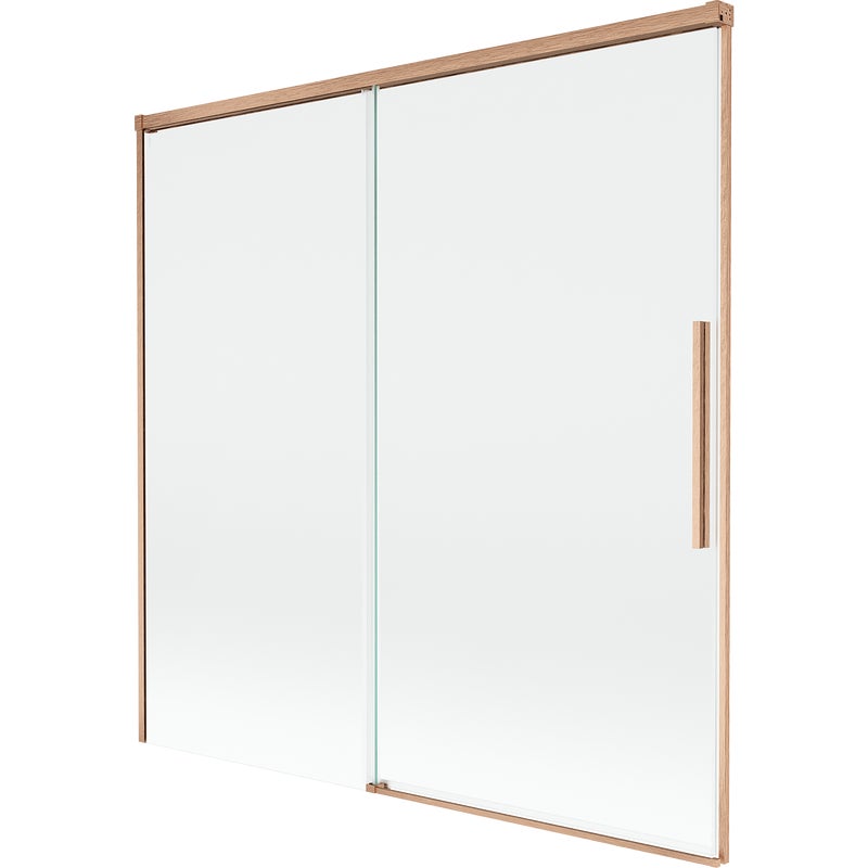 Mexen Rox parawan nawannowy 2-skrzydłowy rozsuwany 160 x 150 cm, transparent, miedź szczotkowana - 8C9-160-001-65-00