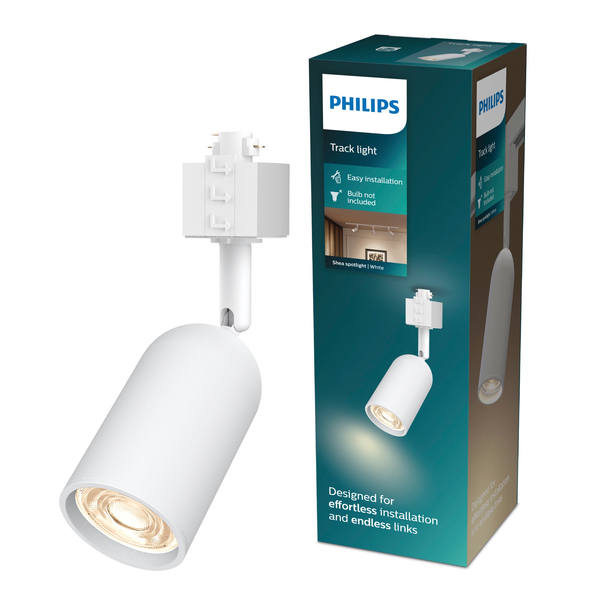 Reflektor Szynowy Lampa na Szynę Oświetleniową Szynoprzewód LED GU10 Biała EasyLink Shea Philips