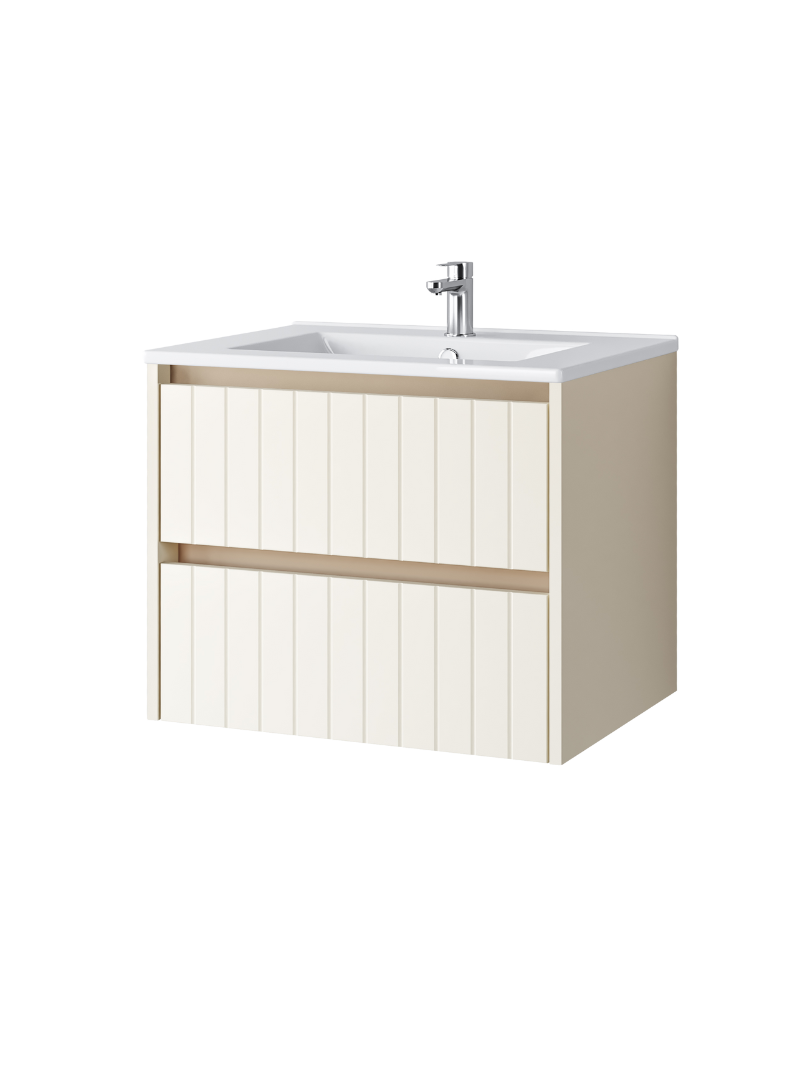 Zestaw szafka łazienkowa z umywalką ceramiczną Uptrend MELITO 60 Almond Mat 1 kpl.