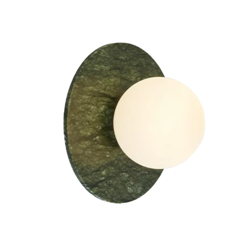 Kinkiet marmurowy – Oprawa dekoracyjna – (Zielony) – 3000 K – Lampka nocna – Średnica 20 cm