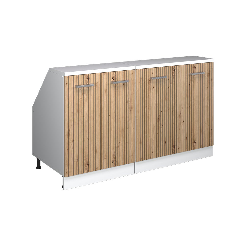 Vicco Zestaw szafek na dach skośny Rion, Dąb rzemieślniczy, 140 cm Zestaw 2 korpusów szafy głębokość 60 cm