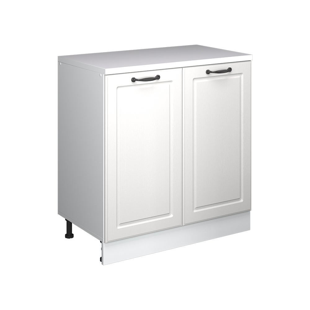 Vicco Szafka rozszerzająca Rion, Biały rustykalny/Biały, 80 x 46 cm bez skosu z 2 drzwiami
