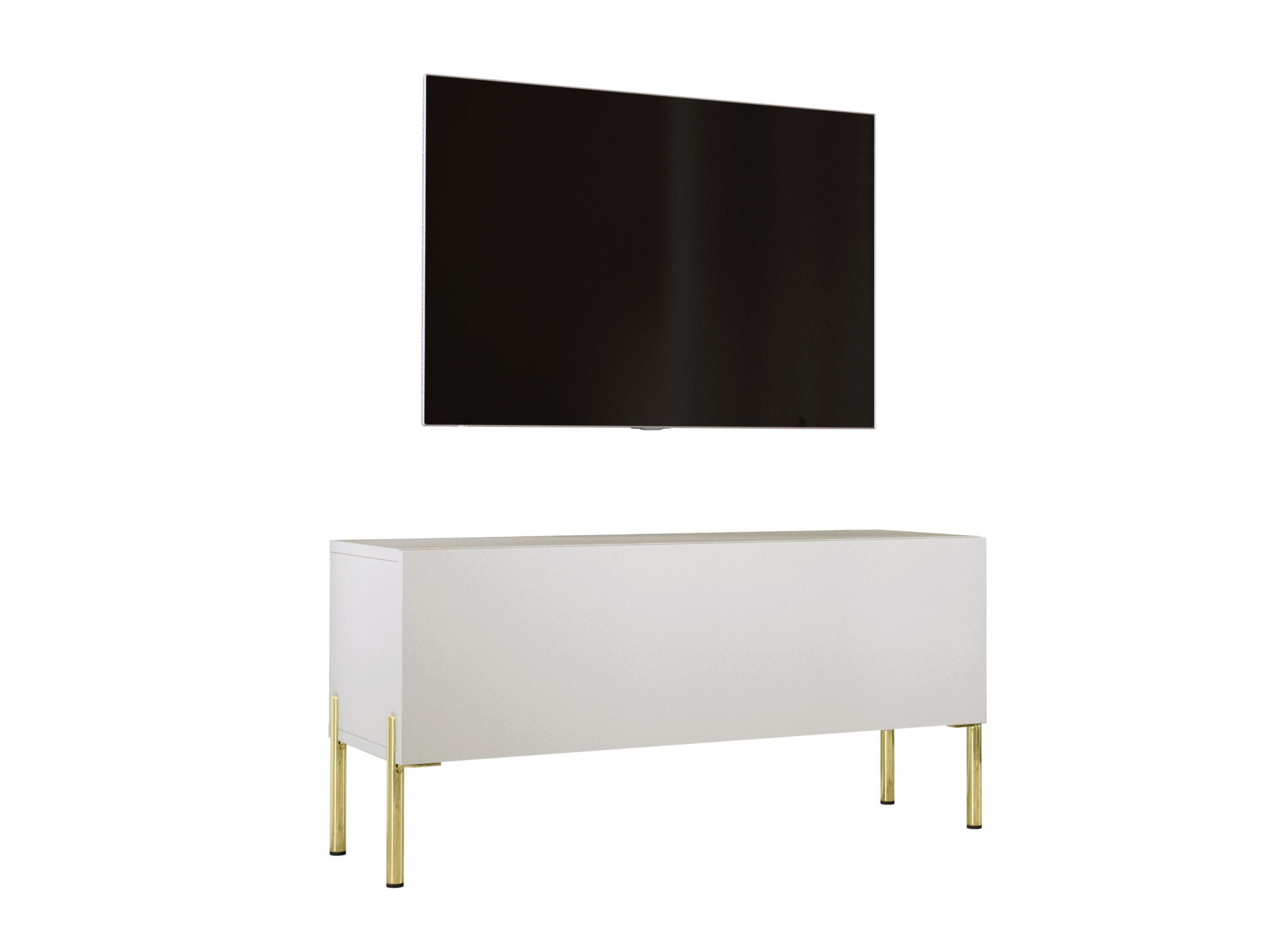Szafka RTV: Kaszmir, złote nogi, 100 x 52 x 32 cm