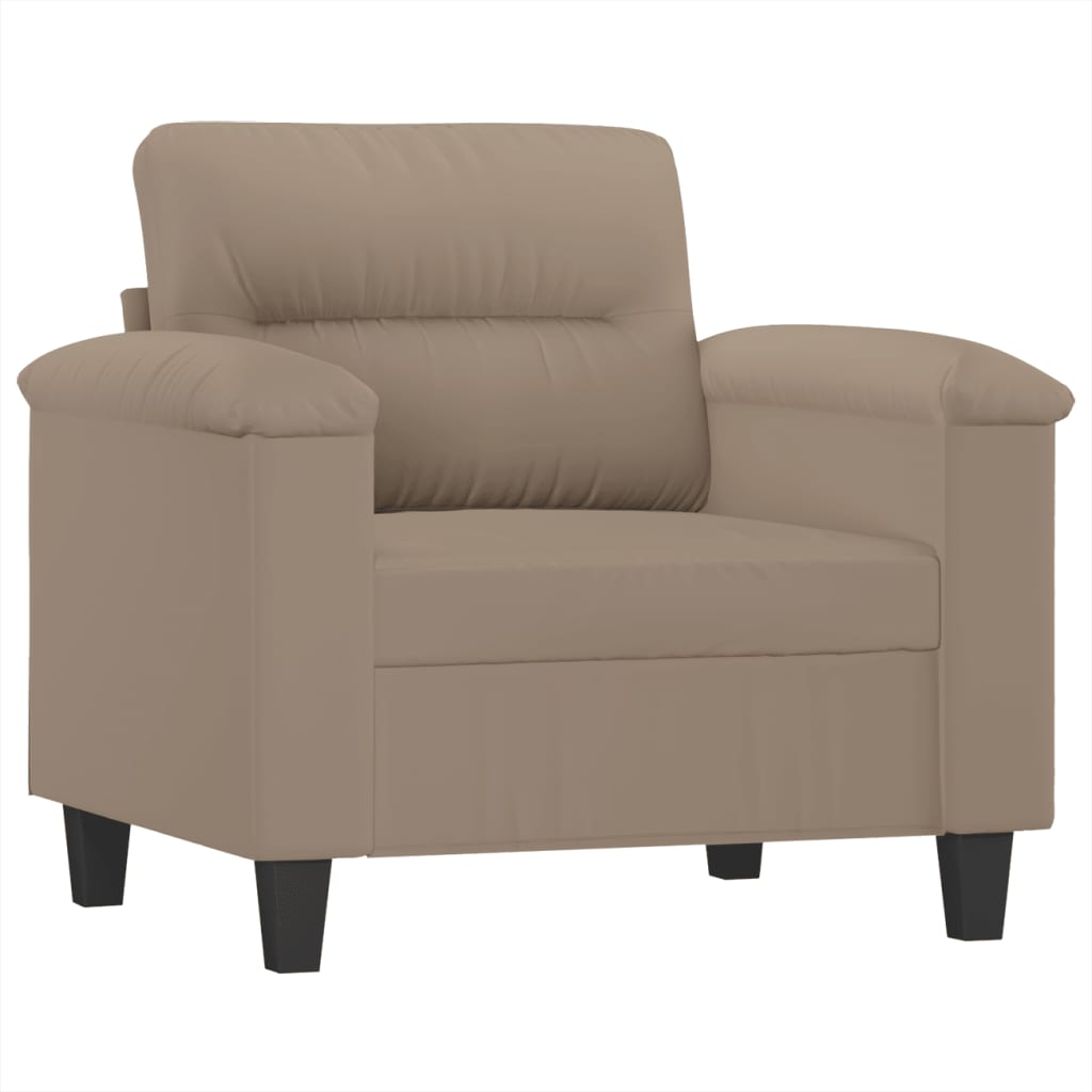 3-cz. komplet wypoczynkowy z poduszkami, taupe, mikrofibra