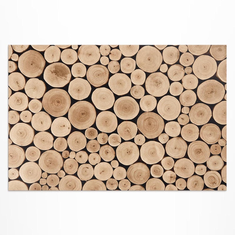 Dywan winylowy drewno, mata winylowa pnie drzew i kołki 225x150 cm ArtPrintCave