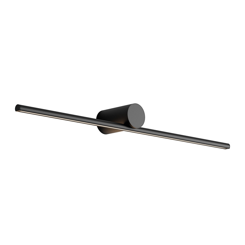 Kinkiet LED Daisho 6W IP54 3000K CRI90 Czarny - Rossini Group - Designerska lampa z aluminium z przyciemnianym opalowym dyfuzorem PMMA