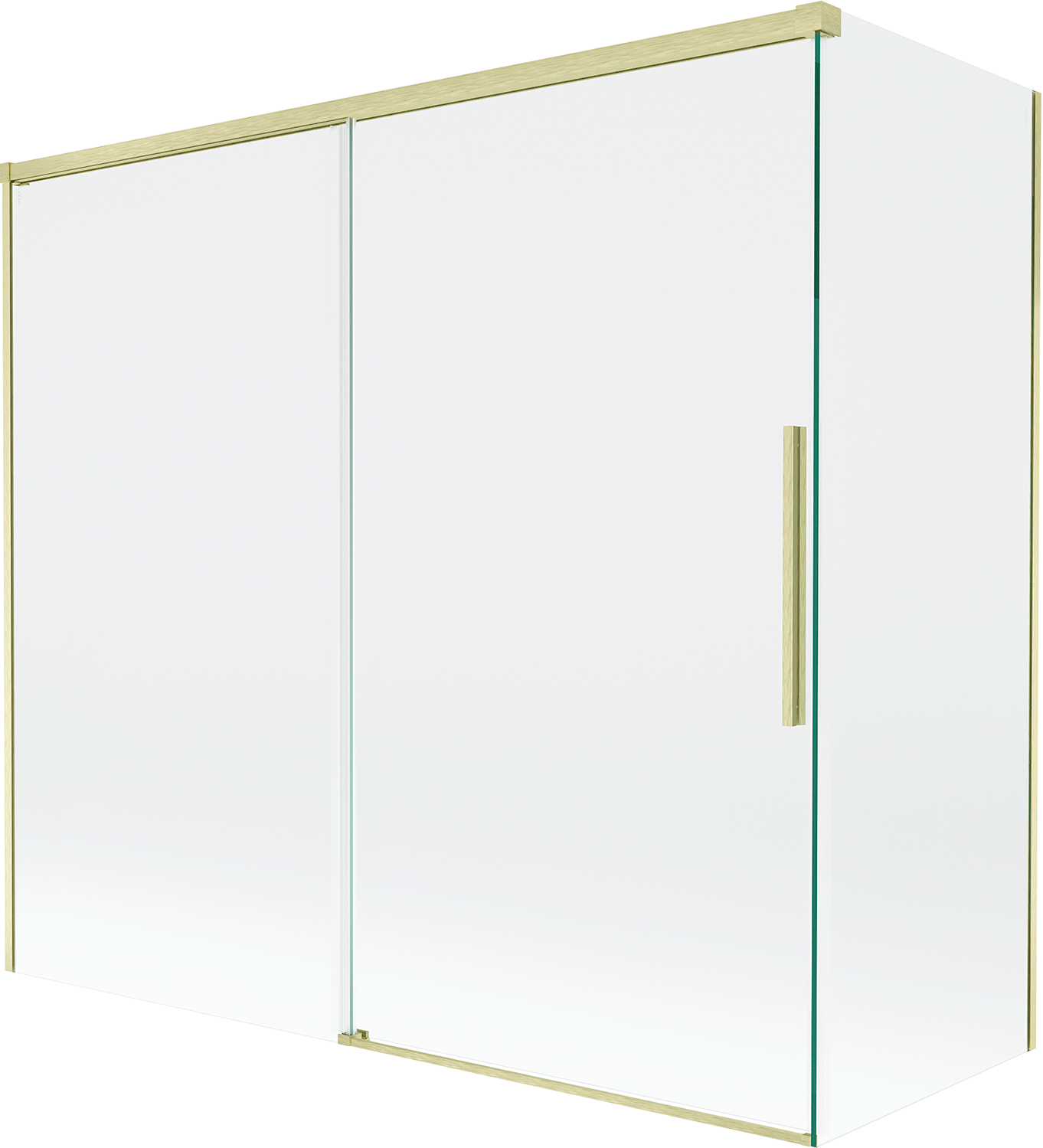 Mexen Rox parawan nawannowy 2-skrzydłowy rozsuwany 170 + 75 x 150 cm, transparent, złoty szczotkowany - 8C9-170-075-55-00