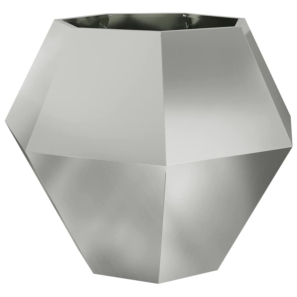 Donica Srebrny 100 x 100 x 80 cm Stal Galwanizowana