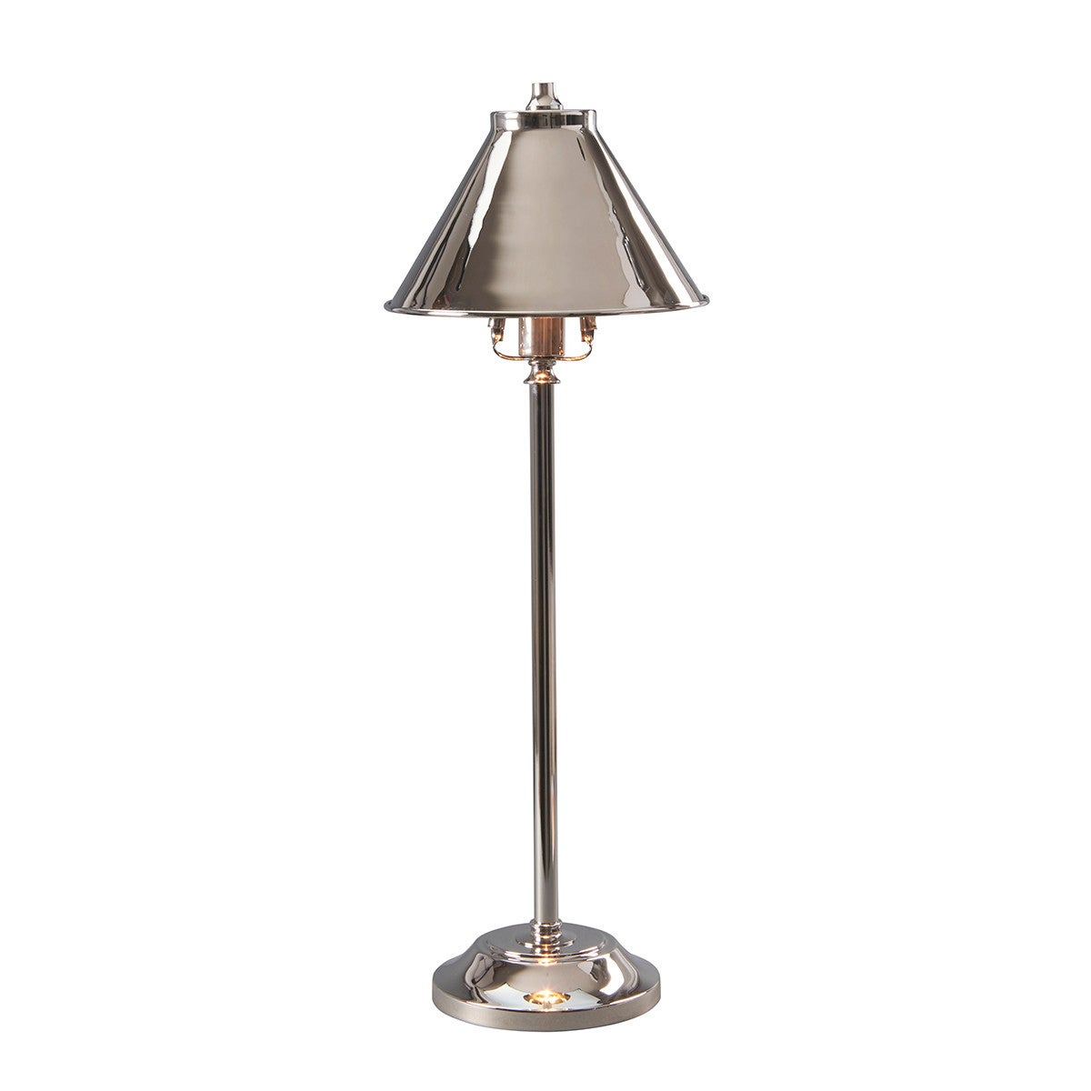 Lampka stołowa / biurkowa retro Provence polerowany nikiel Elstead
