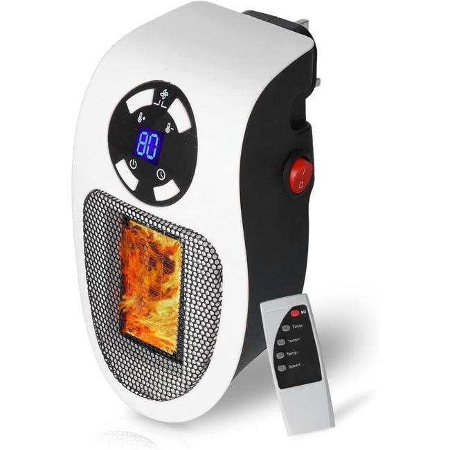 Mini grzejnik, przenośny grzejnik elektryczny 500 W, energooszczędny grzejnik ceramiczny PTC z pilotem zdalnego sterowania